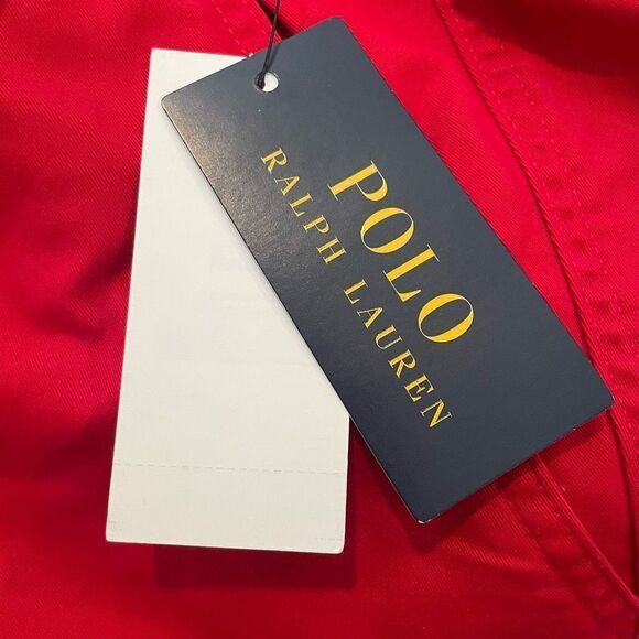 NWT Polo Ralph Lauren Shorts Red XL TALL Elastic Waist 9” inseam $98 - Picture 5 of 9